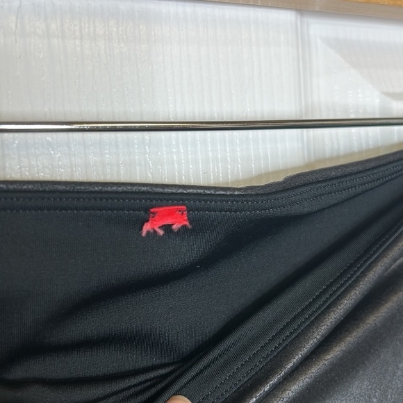 Spanx Faux Leather Leggings Women's Small Black Metallic Slimming Shaping - Picture 8 of 10